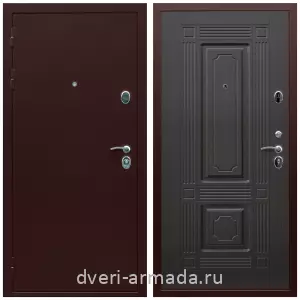 Входные двери классика, Дверь входная Армада Люкс Антик медь / МДФ 6 мм ФЛ-2 Венге со звукоизоляцией в офис  эконом