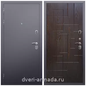Взломостойкие входные двери, Дверь входная Армада Люкс Антик серебро / МДФ 16 мм ФЛ-57 Дуб шоколад